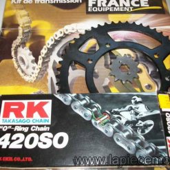 604a-Kit chaine France Equipement Aprilia 50 RX